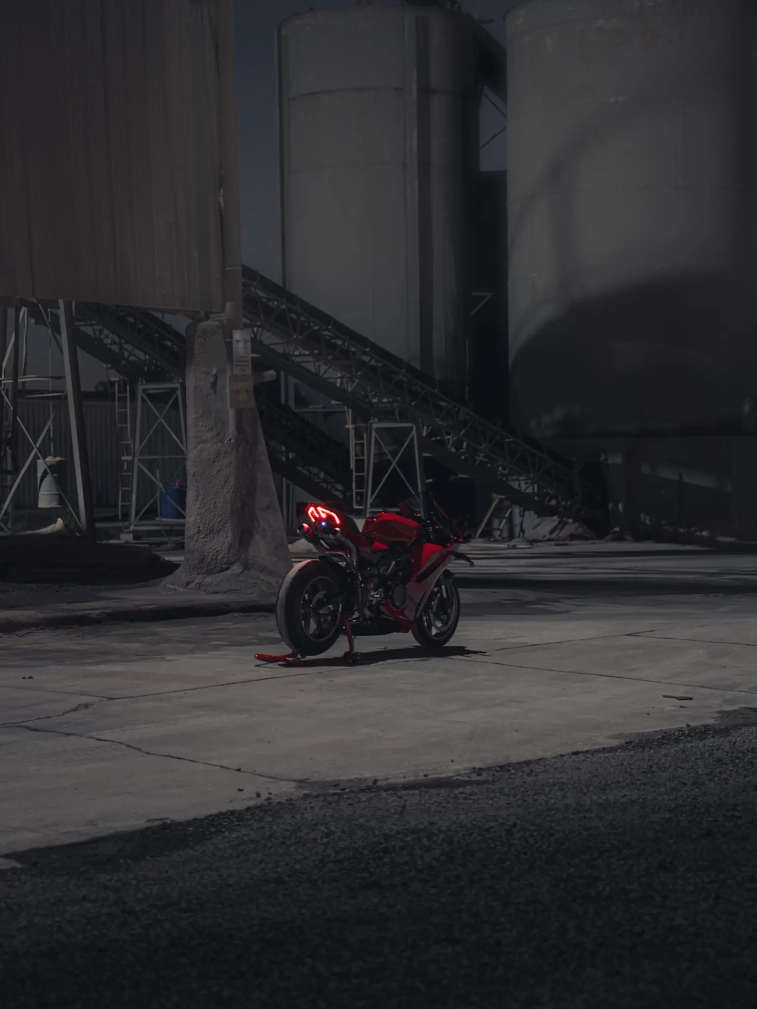 Ducati alone at dusk