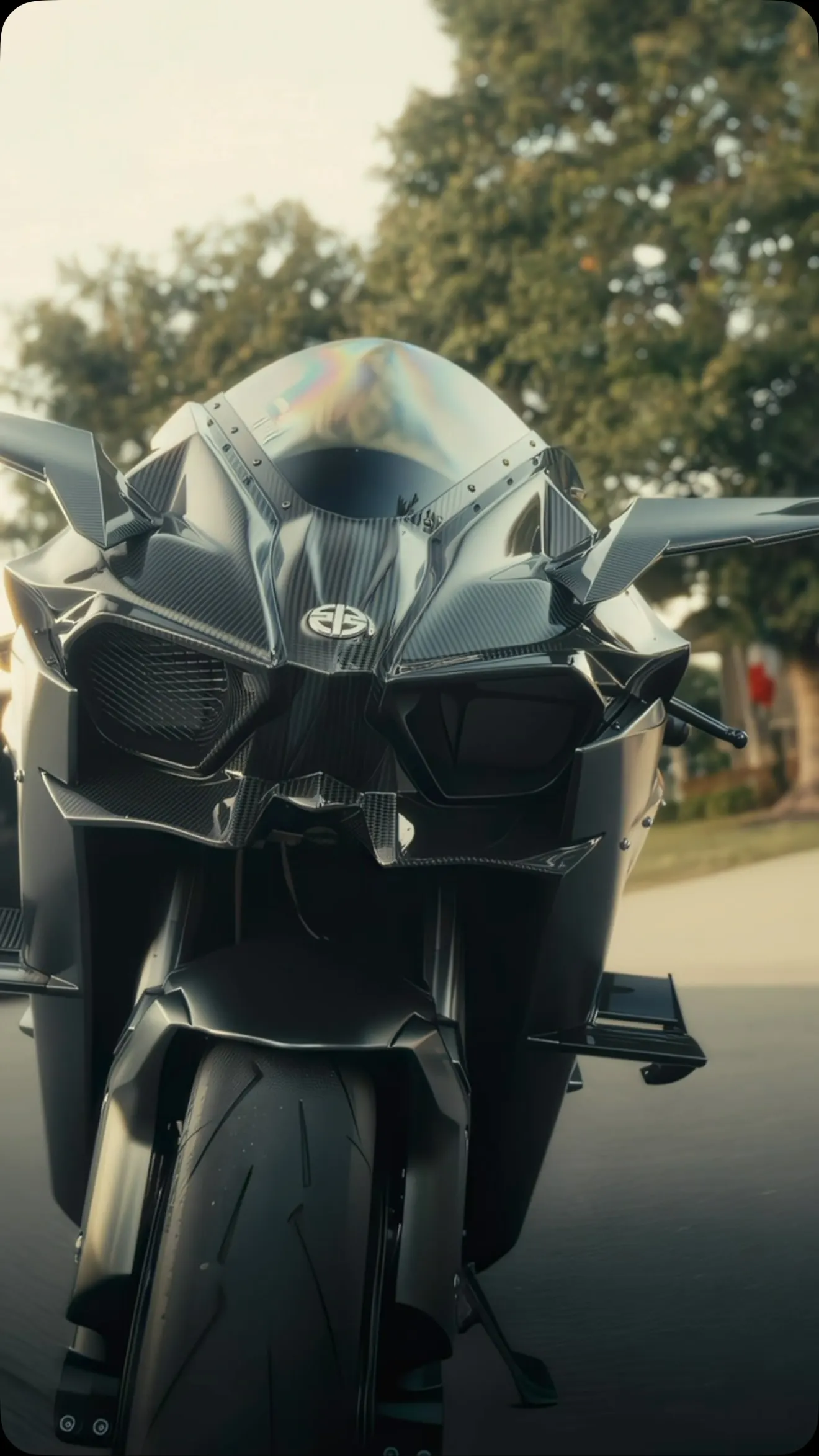 H2R from the front on the street